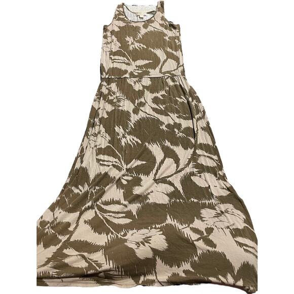 Michael Kors Women's Size Small Safari Brown Hemp Belted Maxi Dress Tan *no belt - Picture 1 of 10